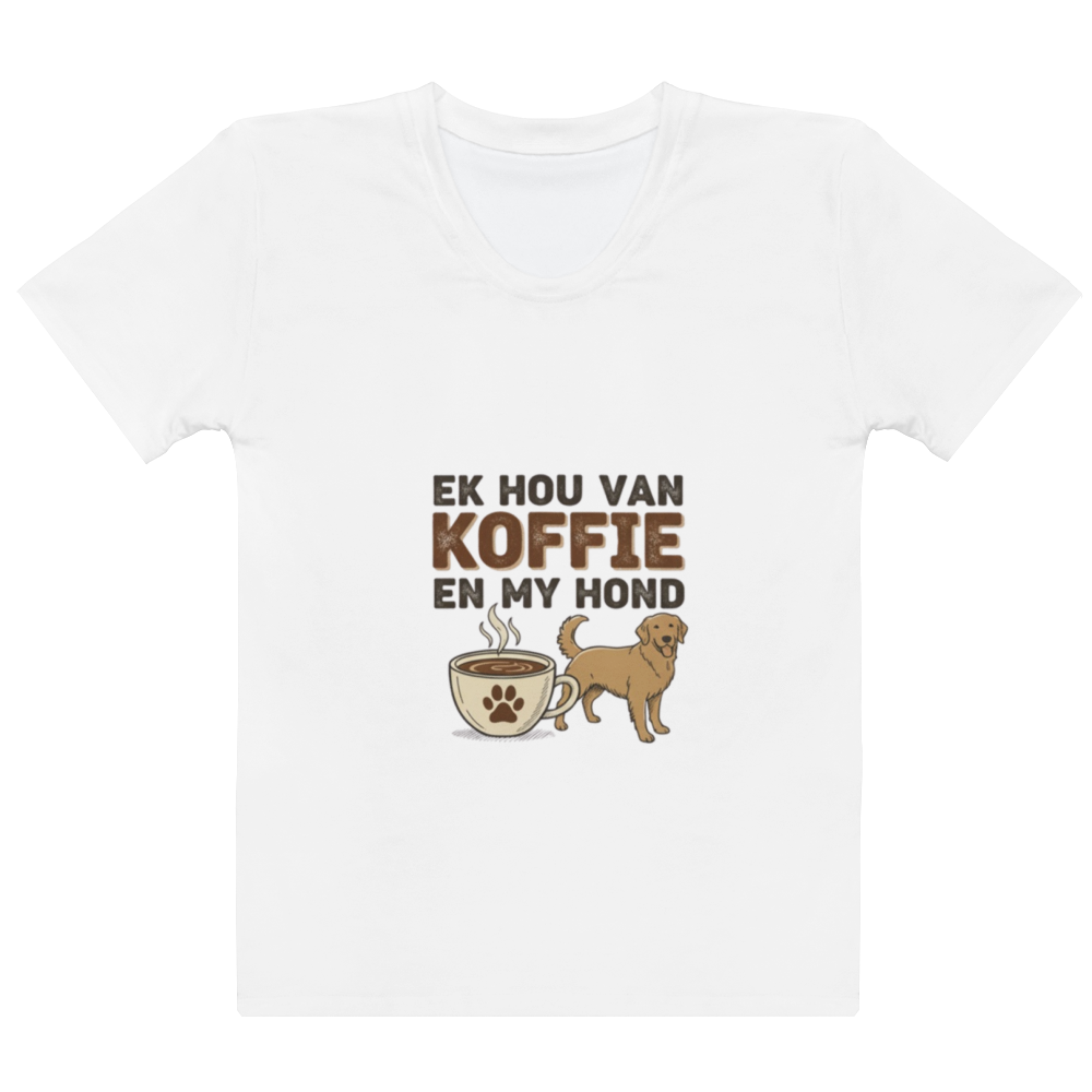 Ek Hou Van Koffie en My Hond T-Shirt